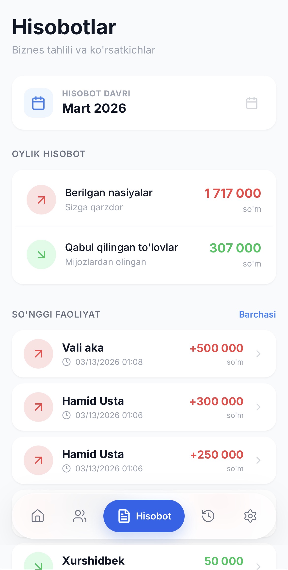 Daftaron Mobile Interface